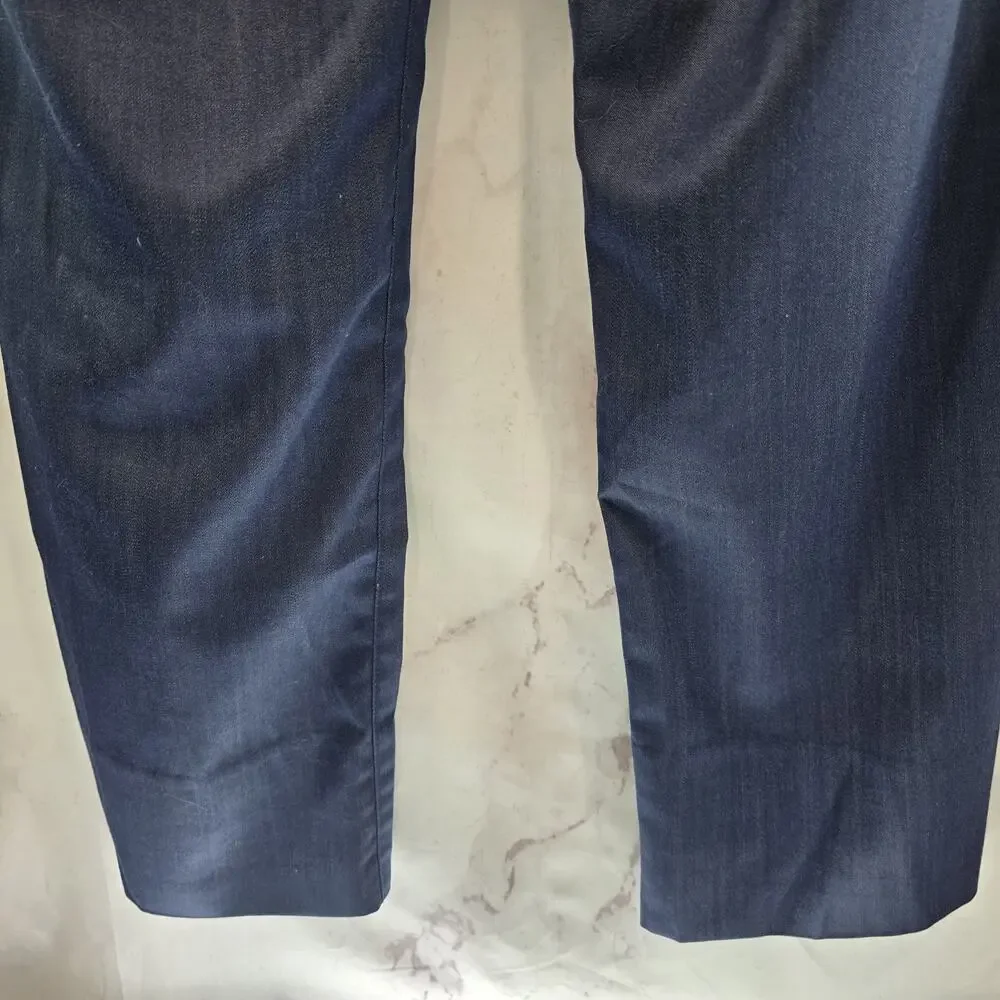 Steven Alan Pants Mens Medium Blue Straight Chino Crop Silk Indigo Chambray